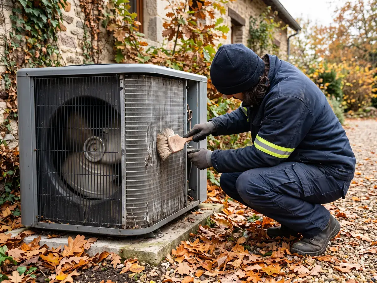 Wärmepumpe Wartung & Inspektion in Weinheim: Arbeiten an einer Wärmepumpe